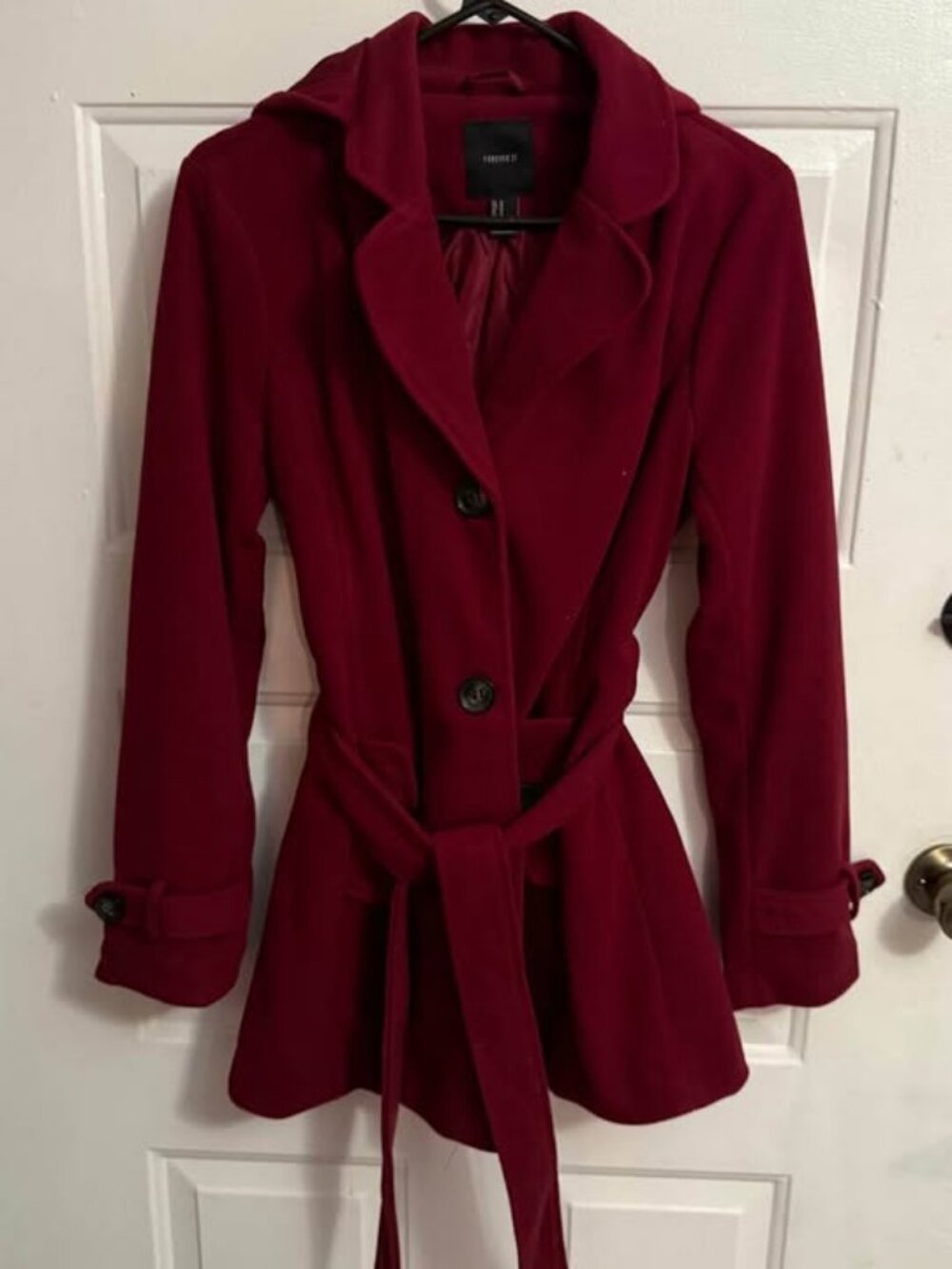 Forever 21 Burgundy Short Coat